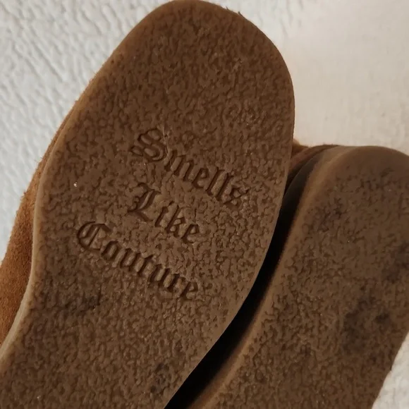 Juicy Couture genuine leather embroidered logo sherpa lined rubber sole t… - Picture 12 of 13